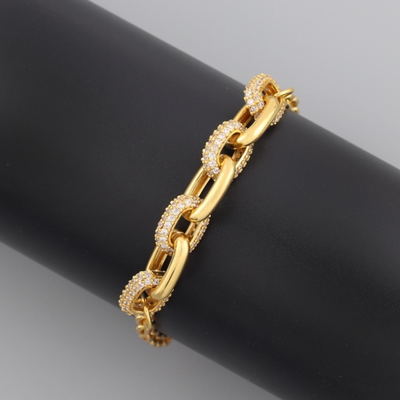 14k gold diamond bracelet - Picture 4 of 8